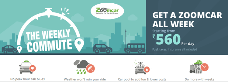 Zoomcar Cashback offers