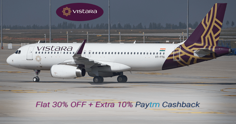 vistara cashbach offers on flight